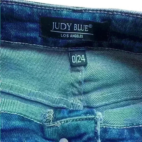 Judy Blue Jean Women size 0/24 Skinny Fit Austen High Rise Western Yoke Like New - Picture 6 of 10
